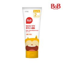비앤비 베이비치약 겔형(딸기향) 60g(4개월-4세) 유아치약, 60g, 5개