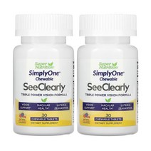 슈퍼뉴트리션 SimplyOne See Clearly 트리플 파워 비전 포뮬러 와일드베리맛 츄어블 30정