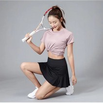 자칠 여성 골프 스포츠 치마바지 골프 주름스커트 플리츠 스커