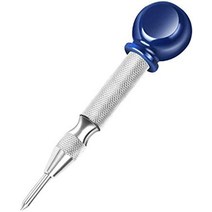 자동 센터 홀 펀치 | 조정 가능한 임팩트 5인치 스프링 장착 압착 수공구(스틸 중앙 구멍 포함) 펀치 마커 스크라이버 창 펀처 브레이커 도구(쿠션 캡 포함)(빨간색), 파란색