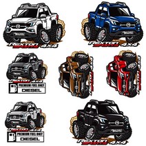 렉스턴스포츠 캐릭터세트 스티커, 일반원단-인디안 레드