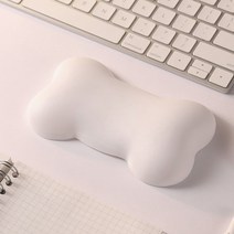 네츄럴파크 귀여운 마우스 뼈다귀 손목 쿠션 키보드 받침대 팜레스트 보호 패드, 2. 뼈다귀손목쿠션 화이트, 1개