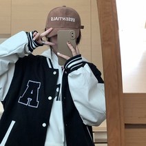 여성 바시티 자켓 가을 여자 야구 스타디움 점퍼 항공 과잠 유니폼