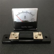 1pcs DH670 아날로그 앰프 패널 미터 DC 0-50A 전류 전류계 기계식 포인터 게이지 50A w 외부 션트 저항 75mV FL-2 0.5