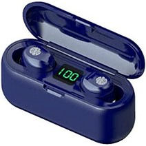 acuvar 완전 무선 블루투스 5.0 충전식 ipx7 방수 이어버드 헤드폰 마이크 2000mah USB 스마트 듀얼 충전 케이스스탠드 서라운드 스테레오 베이스 및 패시브, 해군