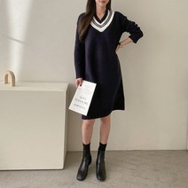 [수키] 투톤 배색 원피스 1067370