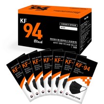 (2박스) 제이와이황사방역마스크 KF94, 검정색 50매