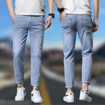 빅사이즈 밴딩 스판 워싱 청바지 청바지 남자