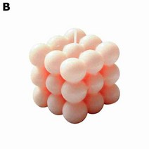 양키캔들 인테리어 캔들1pc 큐브 왁스 향수 캔들 부기 로즈 향초 홈 기하학 장식 큐브, 분홍색