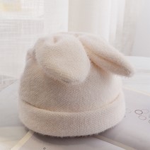 귀엽다 토끼털모자 걷기운동모자 귀달이모자 비니