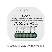 Tuya-ZigBee 3.0 스마트 조명 스위치 릴레이 모듈 1/2/3 Gang Smart Life/Tuya 앱 제어 Alexa Google 홈 yandex와 호환, 2 Gang Switch China