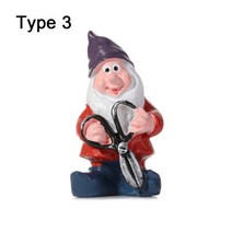 미니어처 술취한 엘프 인형 수지 재미 있은 난쟁이 이끼 테라리움 장식품 요정 정원 격언 바탕 화면, 07 type 3