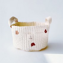 돗투돗 마롤로뜨 아기 장난감 기저귀 누빔 자수 바구니, 바니베어 - 자수 바구니