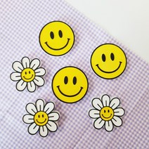 스마일 데이지 차량용 방향제 석고 오너먼트 공작리필오일, 레몬라벤더, 화이트상자포장, [SET할인]스마일&데이지