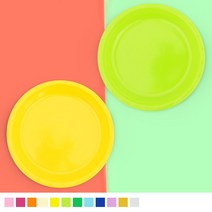 플라스틱 파티접시 22cm 10입 [13컬러], 블루
