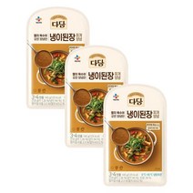 CJ 장 다담 냉이된장찌개 양념 된장찌개 집된장 홈쿡 140g 3개 1세트