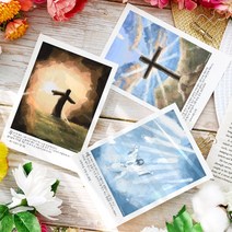 토리나라디자인 감성 일러스트 예수 기독교 교회 성경 말씀 부활절 이스터 데이 월테코 인테리어 엽서 카드, 03-푸른천국, 세로형_백색한지(1매입)