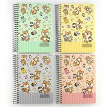 D 아이윙스 3500 시바견 스프링노트 유선 미니노트, 랜덤