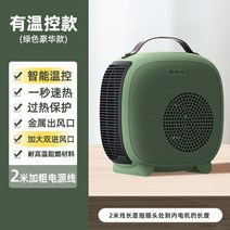실내 난방기 온풍기 소형 온풍기 전기난로 에너지 절약 미니 가정용 사무실 책상 원룸 온풍기, 그린 럭셔리(2m 라인 길이)