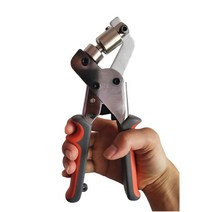 아일렛펀칭기 수동 구멍쇠 펀칭 기계 링 커튼 단추 부자재 천 버클 펜치 도구 타공기 세트, 03.펀칭기 + 은색 2 팩