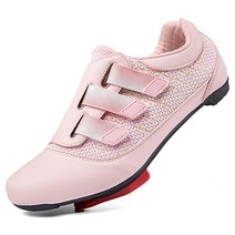 NOXNEX 펠로톤 SPD 페달과 호환되는 남성용 여성용 사이클링 슈즈 실내 로드 사이클링 슈즈 주황색., 6.5 Women/4.5 Men, Hotpink