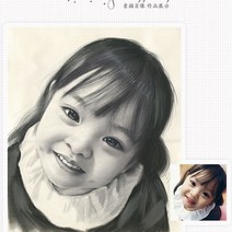 사진을 그림으로 정밀화 수작업 수채화 인물화 주문제작 초상화 그림선물 기프트그림, 유색