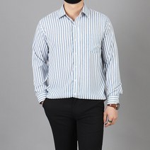 WCT316 남자 빅사이즈 선염실크 스트라이프 셔츠 ~3XL