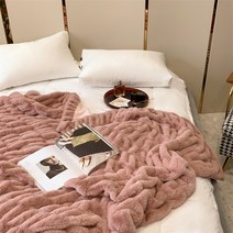 MORE페이크퍼 담요 극세사 이불 토끼털 소파 차박 인스타 카페트