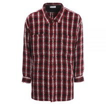 페이스커넥션 21FW EMW21238 003 클래식 버튼 레드 체크 셔츠 - 멀티
