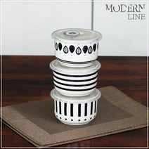 건강-드림_모던라인 도자기 찬통 소형 3P세트 푸드박스 반찬 용기 원형찬 밀폐 뚜껑 텐밀폐 도기_rjsrkdemf, 옵션선택사항없습니다, 건강드-림-상품*