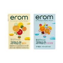 이롬 황성주 과채습관 옐로우 140ml 24팩 + 트로피컬 140ml 24팩