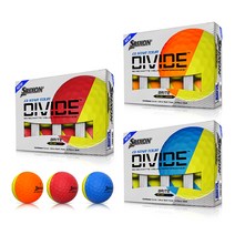 스릭슨 Q-STAR DIVIDE 큐스타 디바이드 3피스 우레탄 골프공, 옐로우레드