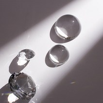 둔떼 B급 투명 크리스탈 유리 반구 투명반구 물방울 문진 오브제, B급 투명반구 L (8cm)