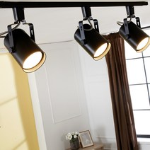 원통 레일조명세트 레일1M+확산형 LED 전구 15W 3P세트, 화이트, 노란불