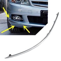 크롬 자동차 앞 범퍼 장식 트림 오른쪽 메르세데스 벤츠 C 클래스 W204 C300 C350 2007 2008 2009 2010 A2048850821 호환용, 1Pcs Right