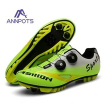 mtb클릿슈즈 클릿슈즈 클릭슈즈 남자 플랫 루트 클리트 도로 자전거 신발 속도 운동 화 사이클링 레이싱 여자 산악, 없음, Green MTB+45