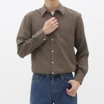 더셔츠스튜디오 루즈핏 샴브레이 솔리드 셔츠
