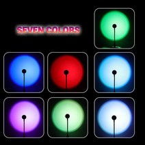 레일등 우주인무드등 샤오미 Led 야간 조명 프로젝터 장식 램프 무드 침실 거실, [01] 7 Colors No Sunset