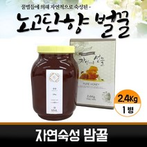 노고단향 밤꿀 벌꿀 국산 야생꿀 자연숙성꿀 토종꿀 지리산꿀 벌집꿀 자연꿀 2.4kg 국산꿀 국내산 꿀세트, 1세트