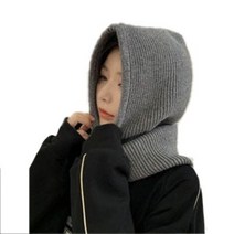 겨울 니트 트임 지퍼 똒딱이 바라클라바 스트링 후드워머 후드넥 워머