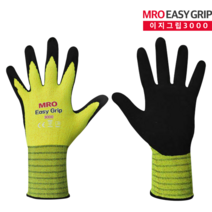 엠알오 이지그립 3000 코팅장갑 라텍스샌드 코팅 작업용 안전 다목적 스판 옐로우, 1개, 사이즈 중 (M) 옐로우