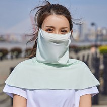 CC자외선 차단 쿨 얼굴 햇빛 가리개 골프 스포츠 마스크, 녹색