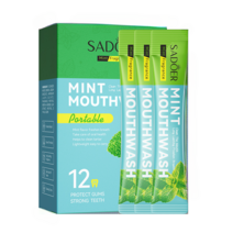 SADOER 레몬 마우스 워시 신선한 구강 치아 관리 일회용 마우스 워시 휴대용 도매, 민트 구강청결제 10ml×40포