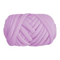 우먼스9999 패브릭 폴리 자이언트얀 뜨개실 500G DIY 핑거니팅 핸드 손뜨개 가방 방석, 라벤더 (500g)