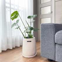 수담화분 도자기화분 대형화분 중형화분 거실화분 베란다화분 몬스테라화분 금전수화분 예쁜화분, 컨벡스빗살중형-그레이