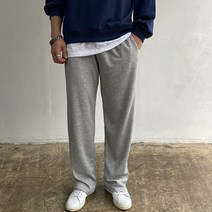 미꼬장 남자바지 와이드 트레이닝 팬츠 롱 밴딩