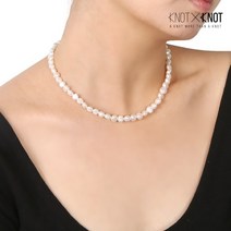 [KNOTXKNOT] 국내제작 사랑스런 실버 925 8mm 담수 진주 목걸이