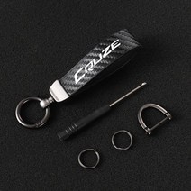 패션 자동차 탄소 섬유 가죽 로프 키 체인 링 쉐보레 크루즈 액세서리, 07 black For CRUZE