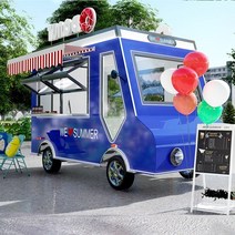 스낵카 커피트럭 전동 푸드트럭 다기능 아침 차 전기 4 륜 야시장 찐 야채 요리 포장 마차