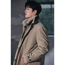 5남성) 코오롱패션 브렌우드 BRCCW22641BEX 양털 칼라넥 내추럴 구스다운 코트